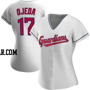 Bob Ojeda Women's Cleveland Guardians White Authentic Home Jersey