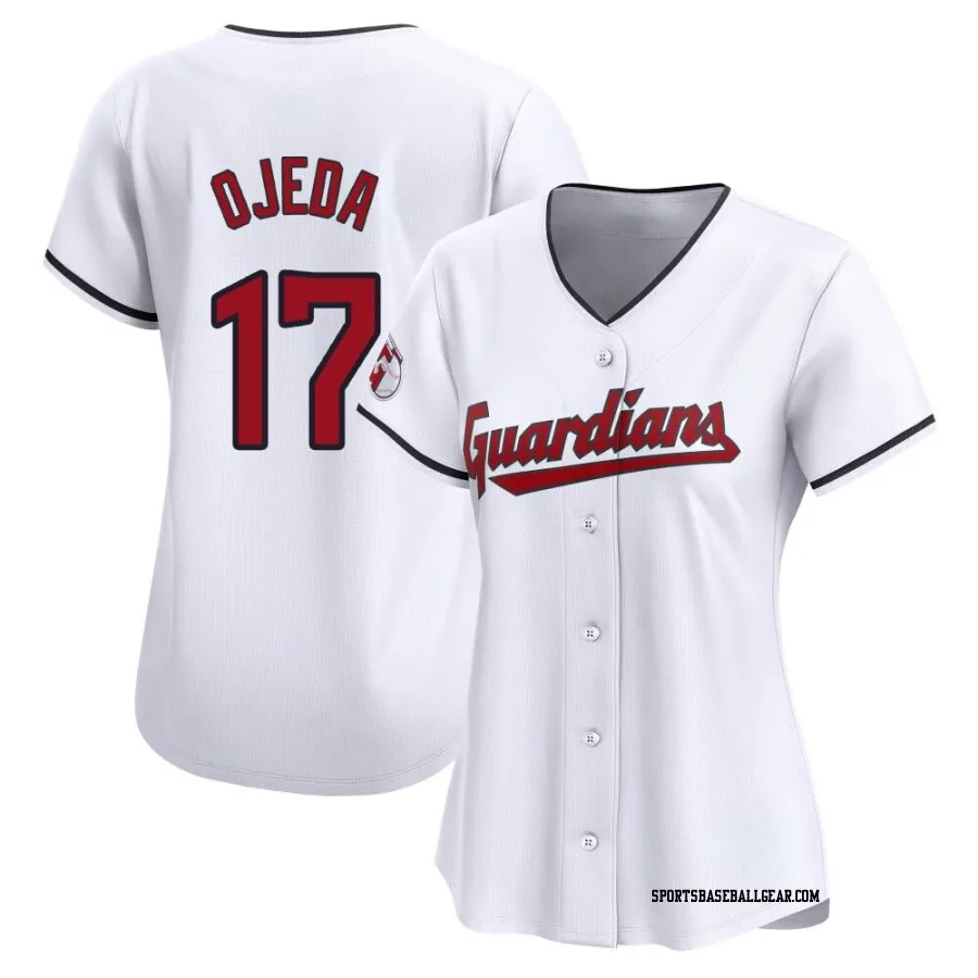 Bob Ojeda Women's Cleveland Guardians White Limited Home Jersey