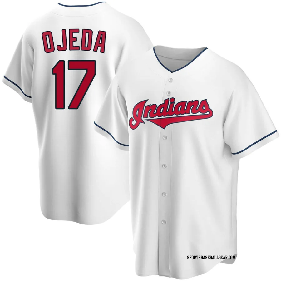 Bob Ojeda Youth Cleveland Guardians White Replica Home Jersey