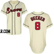 Bob Uecker Men's Atlanta Braves Cream Authentic Throwback Jersey