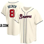 Bob Uecker Men's Atlanta Braves Cream Replica Alternate Jersey