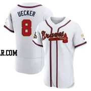 Bob Uecker Men's Atlanta Braves Gold Authentic White 2022 Program Jersey