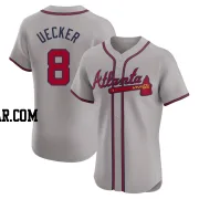 Bob Uecker Men's Atlanta Braves Gray Elite Road Jersey