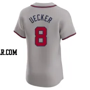 Bob Uecker Men's Atlanta Braves Gray Elite Road Jersey