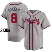 Bob Uecker Men's Atlanta Braves Gray Limited Away Jersey