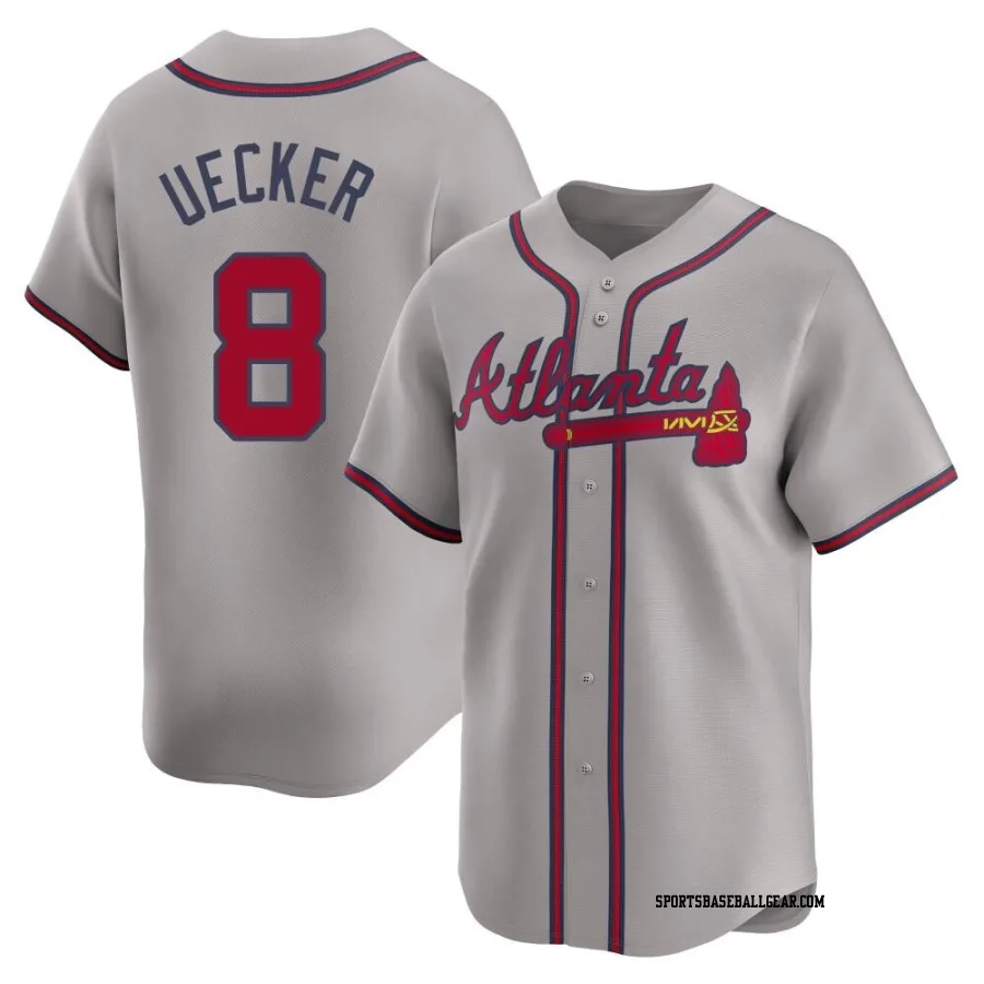 Bob Uecker Men's Atlanta Braves Gray Limited Away Jersey