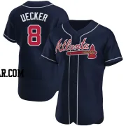 Bob Uecker Men's Atlanta Braves Navy Authentic Alternate Jersey