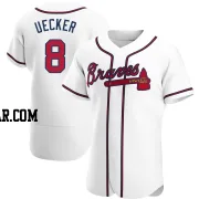 Bob Uecker Men's Atlanta Braves White Authentic Home Jersey