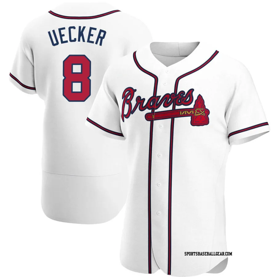 Bob Uecker Men's Atlanta Braves White Authentic Home Jersey