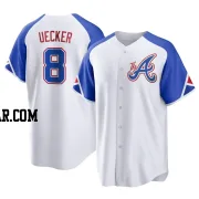 Bob Uecker Men's Atlanta Braves White Replica 2023 City Connect Jersey