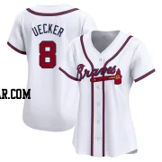 Bob Uecker Women's Atlanta Braves White Limited Home Jersey