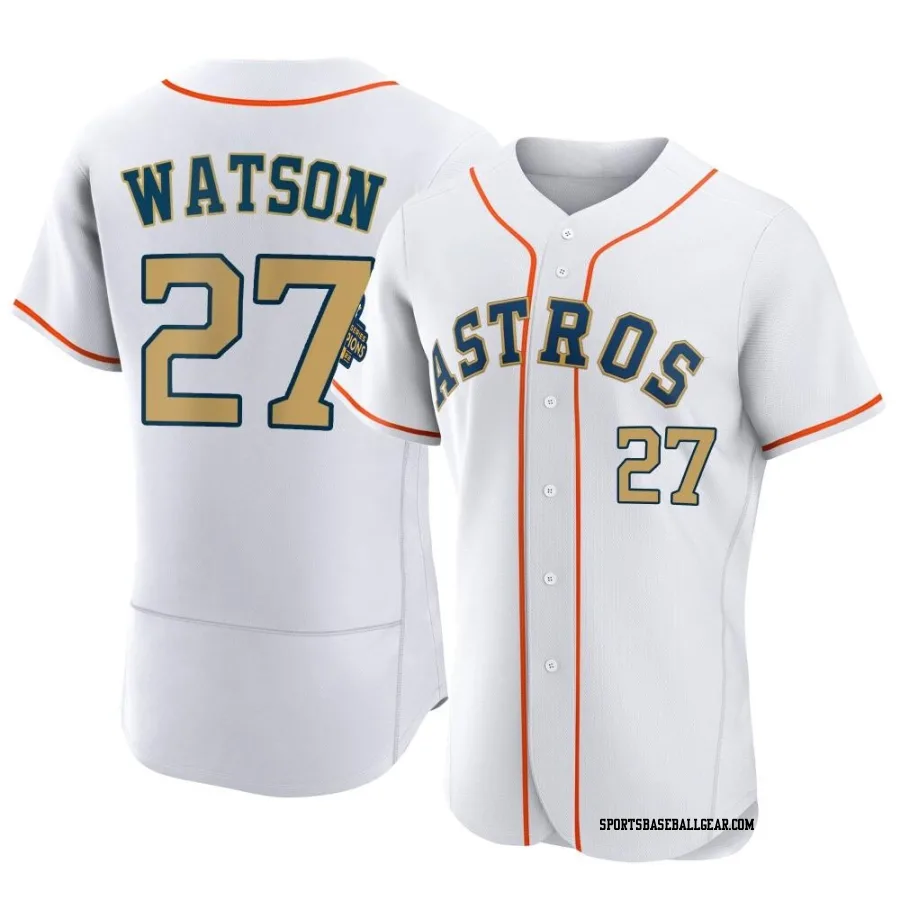 Bob Watson Men's Houston Astros Gold Authentic White 2023 Collection Jersey