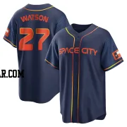 Bob Watson Men's Houston Astros Navy Replica 2022 City Connect Jersey