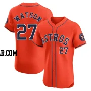 Bob Watson Men's Houston Astros Orange Elite Alternate Vapor Premier Jersey