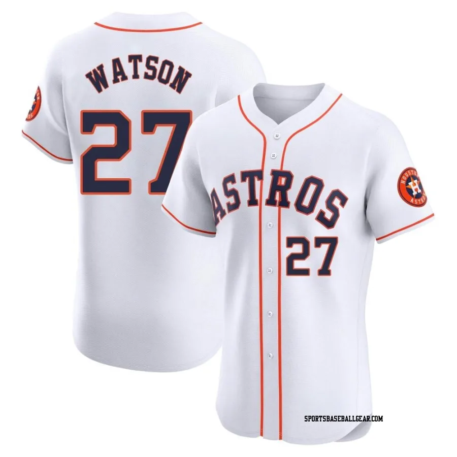 Bob Watson Men's Houston Astros White Elite Home Jersey