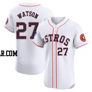 Bob Watson Men's Houston Astros White Elite Home Patch Jersey