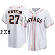 Bob Watson Men's Houston Astros White Replica 2022 World Series Home Jersey