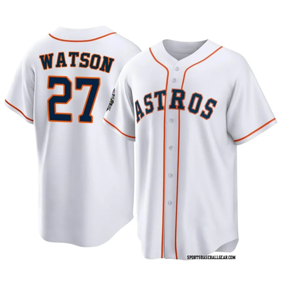 Bob Watson Men's Houston Astros White Replica 2022 World Series Home Jersey