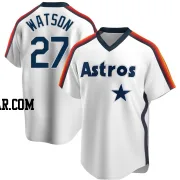 Bob Watson Men's Houston Astros White Replica Home Cooperstown Collection Team Jersey