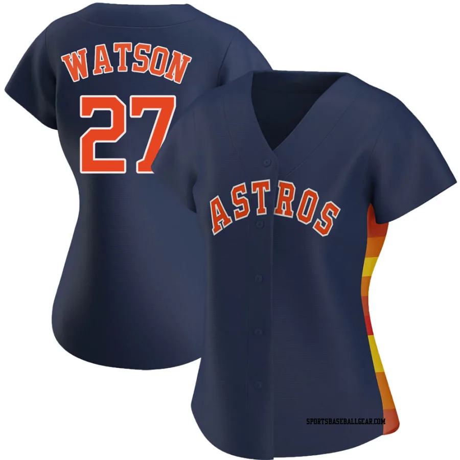 Bob Watson Women's Houston Astros Navy Authentic Alternate Jersey