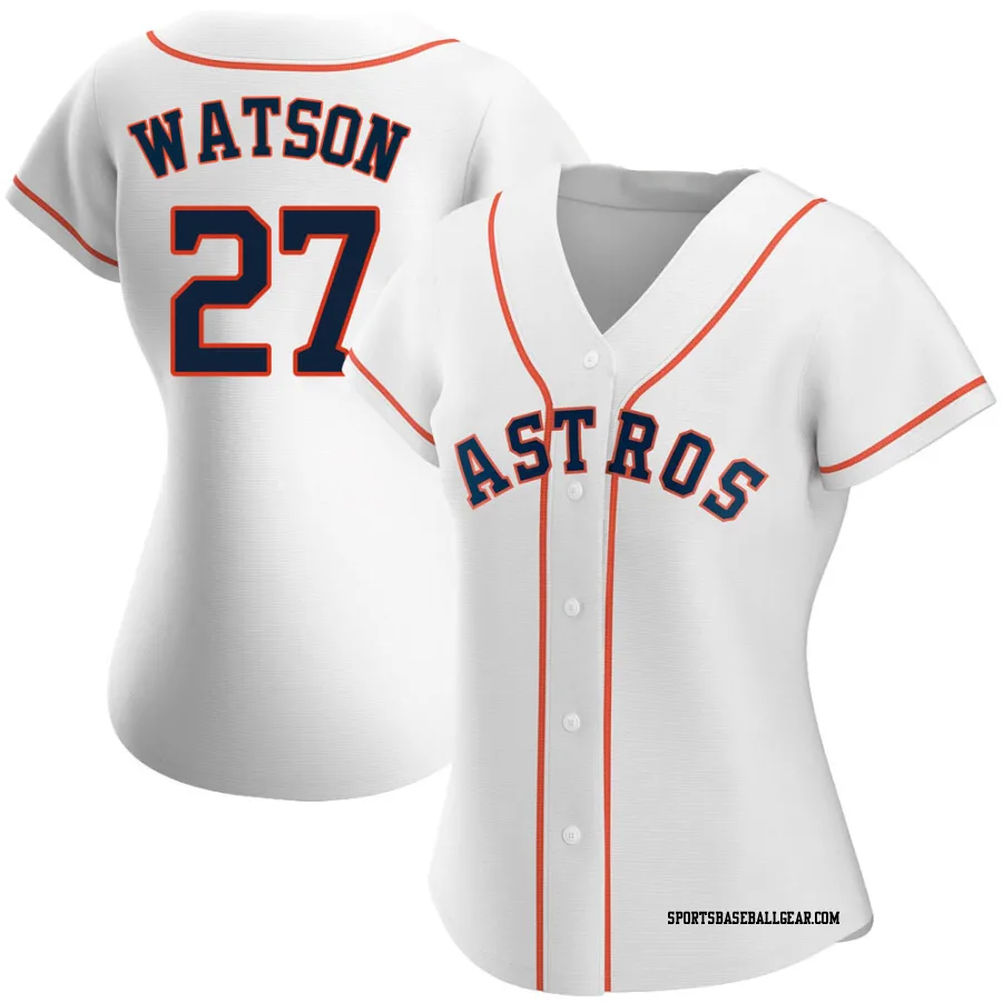 Bob Watson Women's Houston Astros White Authentic Home Jersey