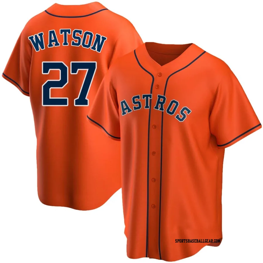 Bob Watson Youth Houston Astros Orange Replica Alternate Jersey