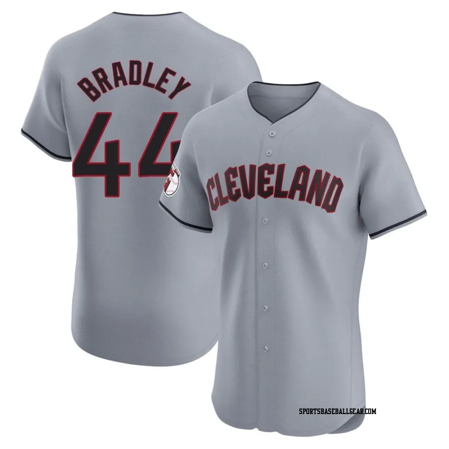 Bobby Bradley Men's Cleveland Guardians Gray Elite Road Jersey