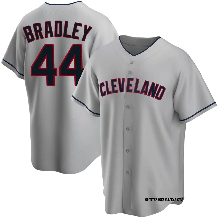 Bobby Bradley Men's Cleveland Guardians Gray Replica Road Jersey