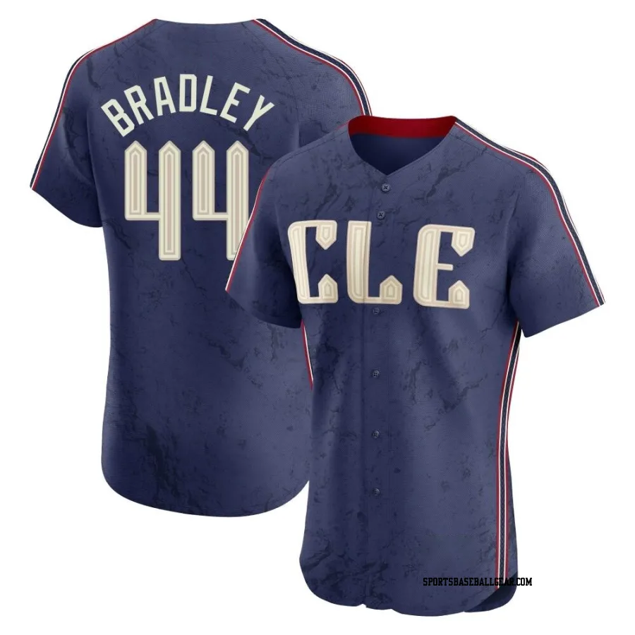 Bobby Bradley Men's Cleveland Guardians Navy Elite 2024 City Connect Jersey