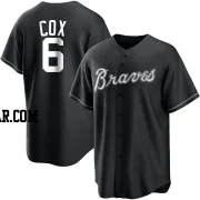 Bobby Cox Men's Atlanta Braves Black/White Replica Jersey