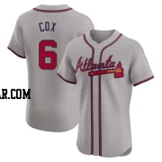 Bobby Cox Men's Atlanta Braves Gray Elite Road Jersey