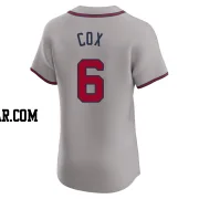 Bobby Cox Men's Atlanta Braves Gray Elite Road Jersey