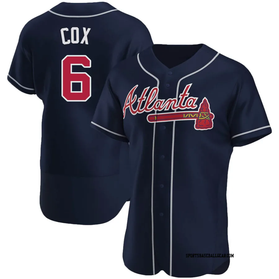 Bobby Cox Men's Atlanta Braves Navy Authentic Alternate Jersey