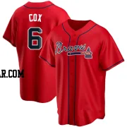 Bobby Cox Men's Atlanta Braves Red Replica Alternate Jersey