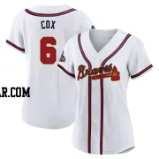 Bobby Cox Women's Atlanta Braves Gold Replica White 2022 Program Jersey