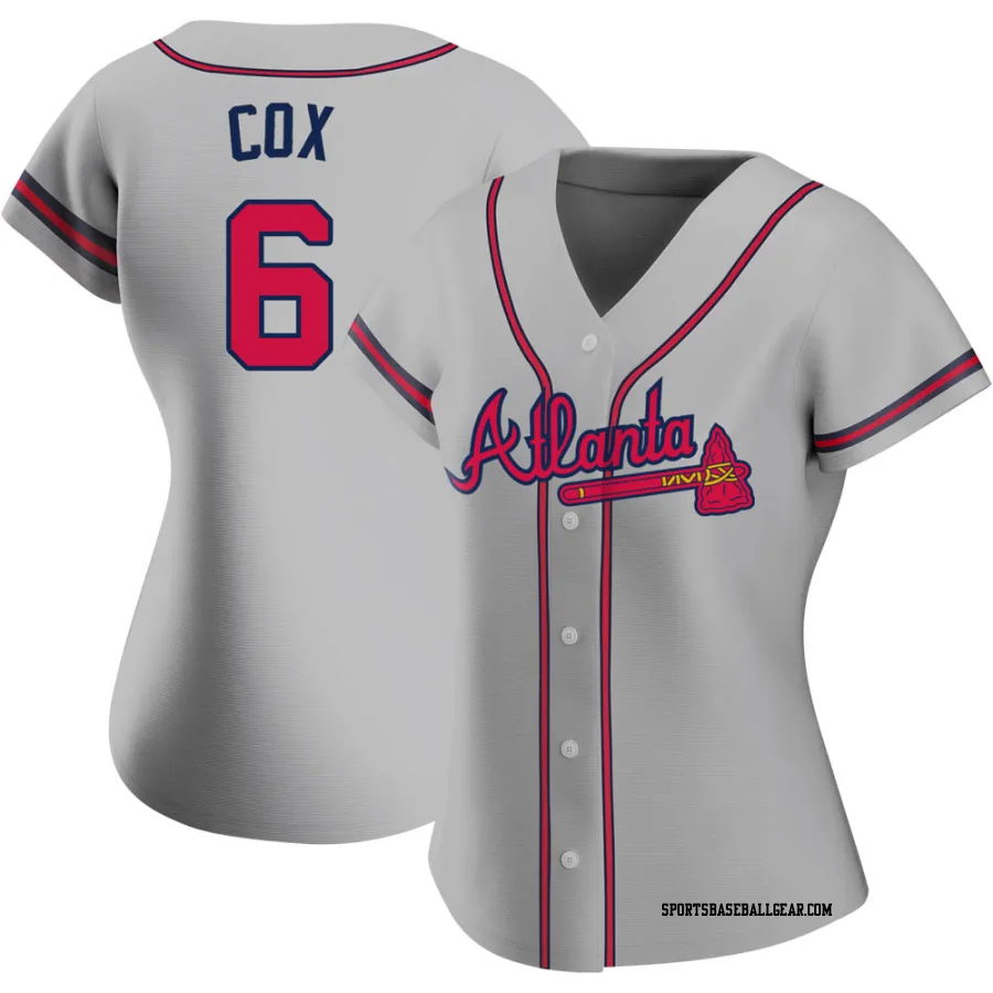 Bobby Cox Women's Atlanta Braves Gray Authentic Road Jersey