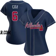 Bobby Cox Women's Atlanta Braves Navy Authentic Alternate Jersey