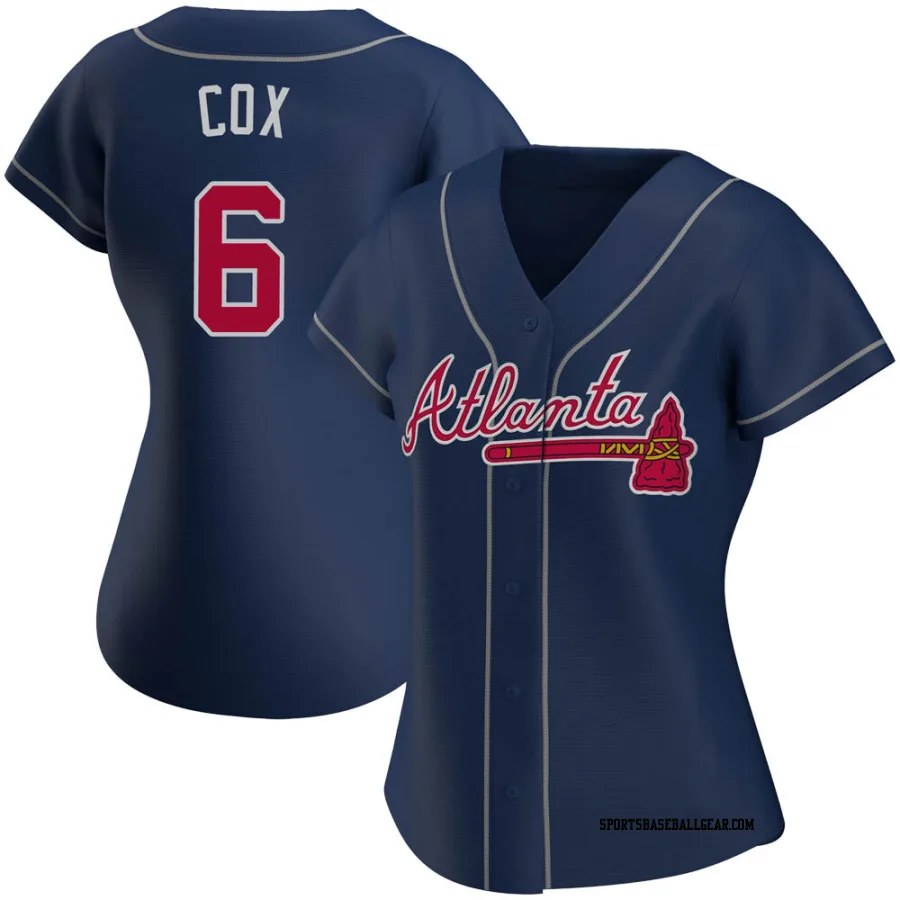 Bobby Cox Women's Atlanta Braves Navy Replica Alternate Jersey