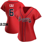 Bobby Cox Women's Atlanta Braves Red Authentic Alternate Jersey