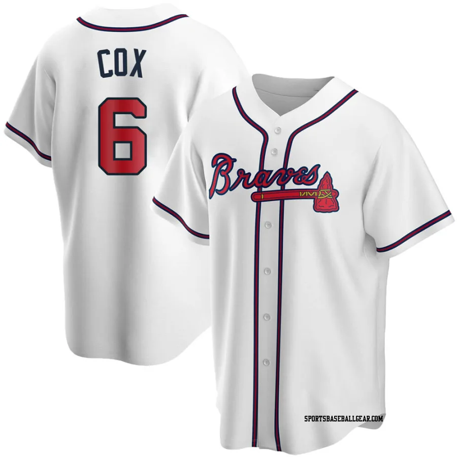 Bobby Cox Youth Atlanta Braves White Replica Home Jersey