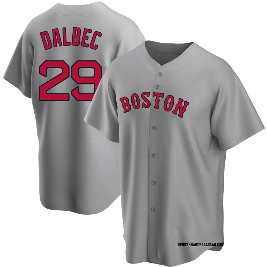 Bobby Dalbec Men's Boston Red Sox Gray Replica Road Jersey