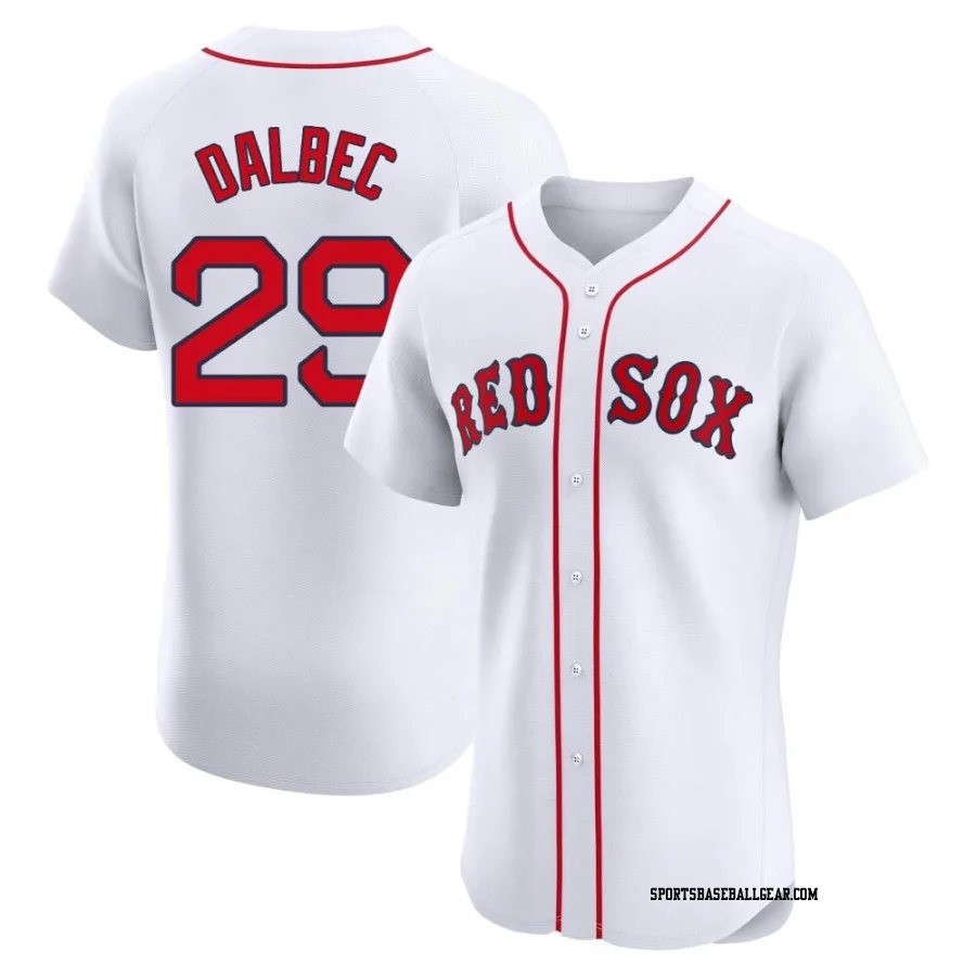 Bobby Dalbec Men's Boston Red Sox White Elite Home Jersey