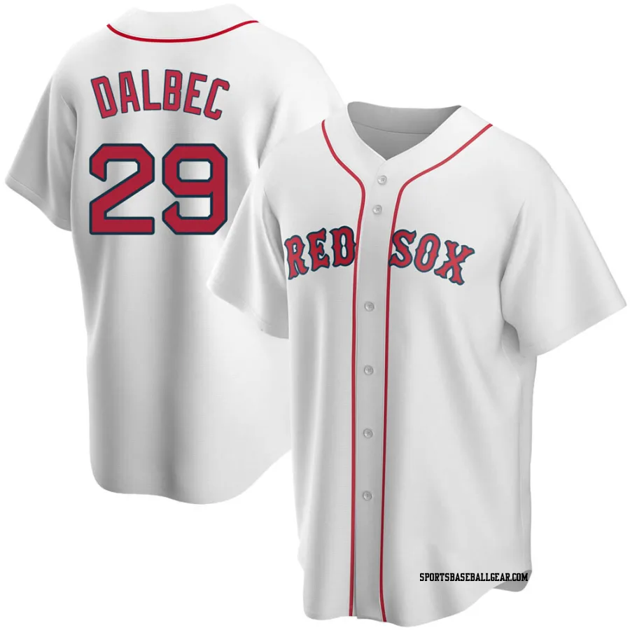 Bobby Dalbec Men's Boston Red Sox White Replica Home Jersey