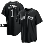 Bobby Doerr Men's Boston Red Sox Black/White Replica Jersey