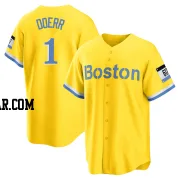 Bobby Doerr Men's Boston Red Sox Gold/Light Replica Blue 2021 City Connect Player Jersey