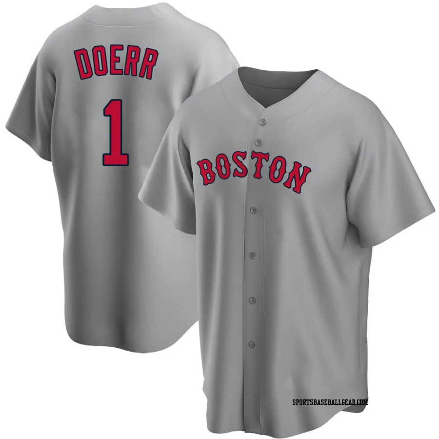 Bobby Doerr Men's Boston Red Sox Gray Replica Road Jersey