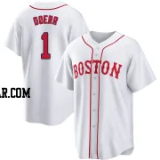 Bobby Doerr Men's Boston Red Sox White Replica 2021 Patriots' Day Jersey