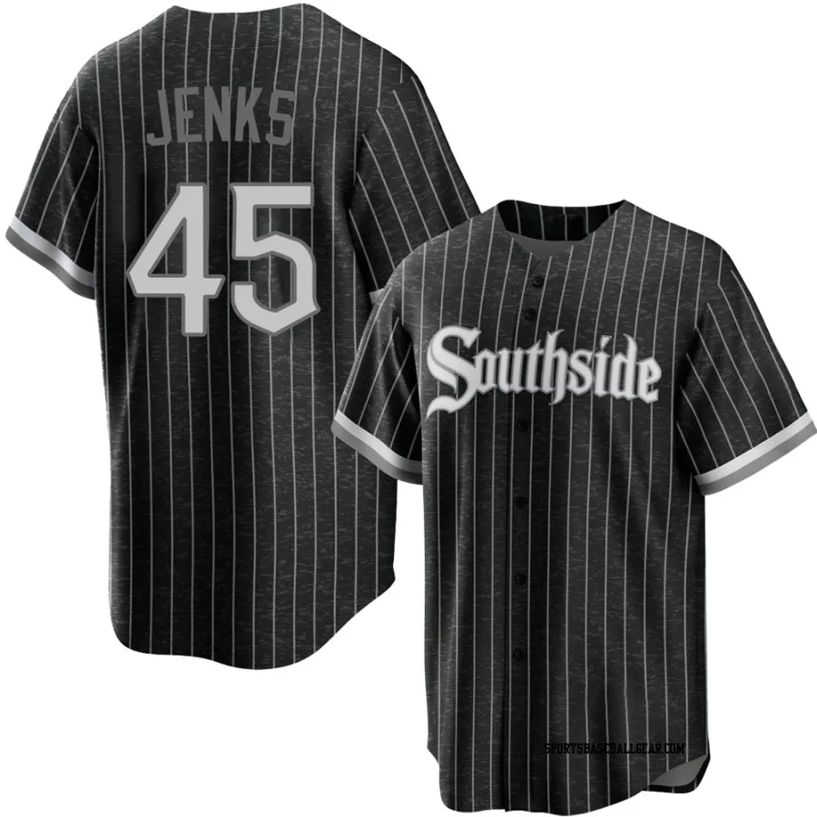 Bobby Jenks Men's Chicago White Sox Black Replica 2021 City Connect Jersey