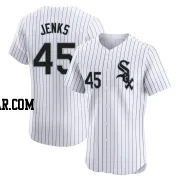 Bobby Jenks Men's Chicago White Sox White Elite Home Jersey