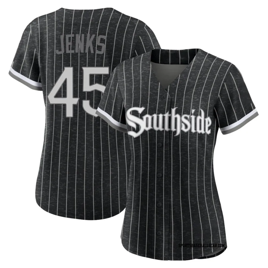 Bobby Jenks Women's Chicago White Sox Black Replica 2021 City Connect Jersey